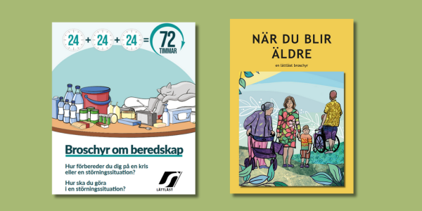 Broschyrer om beredskap och om att åldras.