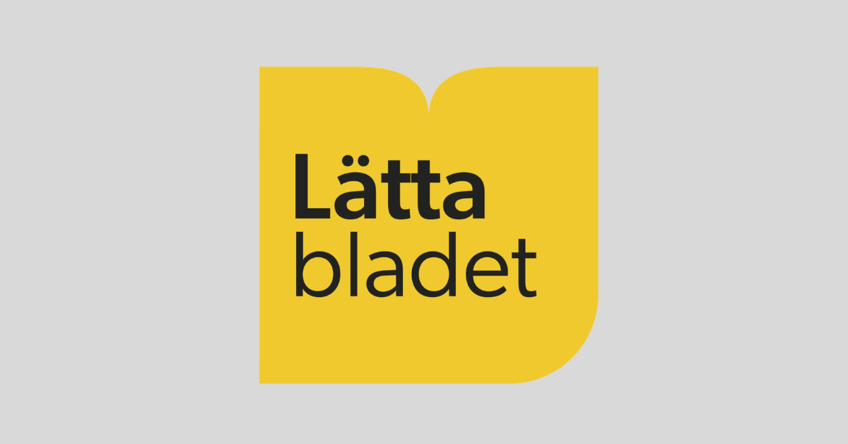 Lätta bladets gula logotyp som föreställer en uppslagen tidning.