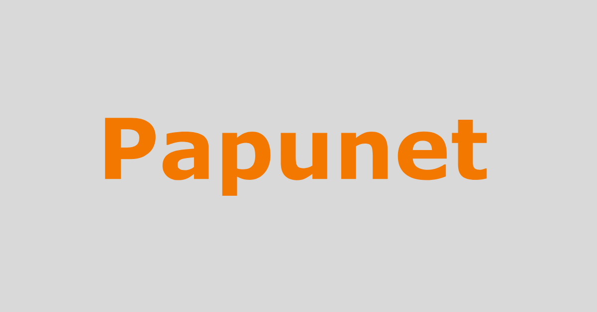 Texten papunet skrivet med orange.